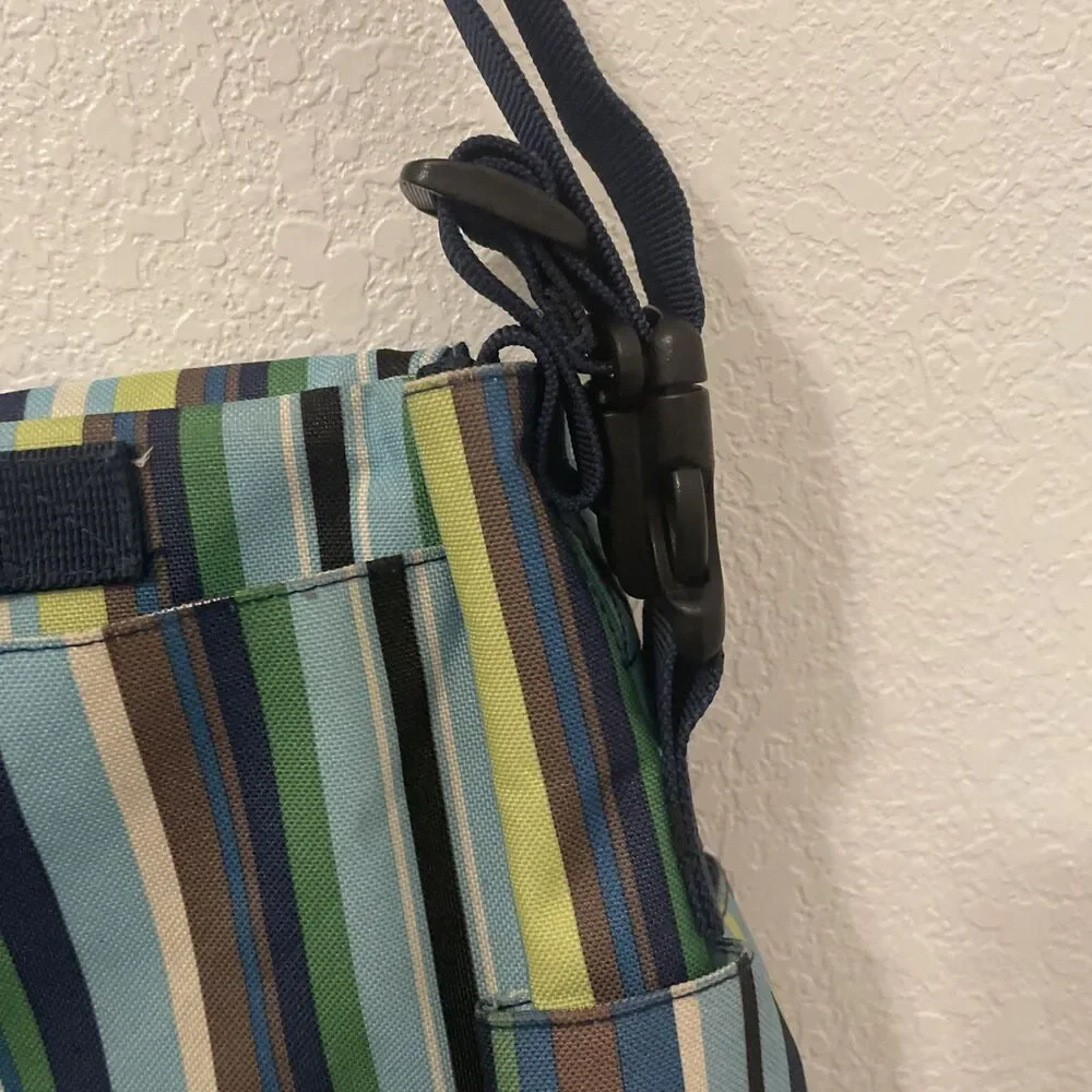 Skip Hop Baby Diaper Bag Unisex Blue Brown Stripes Dad Bag See